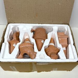 Terra Cotta Animal Shaped Watering Spikes Stakes Set of 5